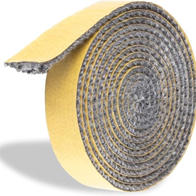 Open Haard Tape Afdichting - Glasvezel kachelkoord - 3mm x 1cm x 3m - Zelfklevend plat - Open Haard Tape Afdichting - Kachel Deur Pakking - Glasvezel Touw - Voor Open Haarden Houtkachel