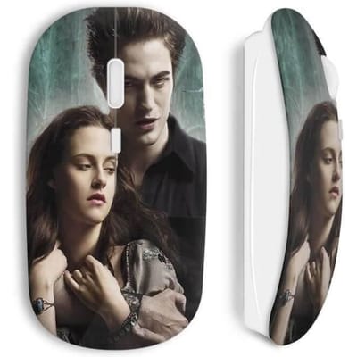 Souris Sans Fil - Twilight - Blanc - Clé USB WiFi - Compatible Mac et PC - Technologie Sans Fil