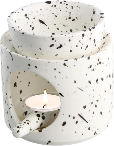Essentiële Olie Branders van Keramiek met Verwijderbare Kom - Aroma Lamp en Geurkaars Diffuser voor Meditatie en Thuisdecoratie