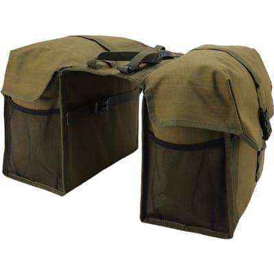 Fietstas Dubbele Tas Waterdicht Canvas Grote Capaciteit Fiets Achterdrager Dubbele Zijtas voor Fietsen black
