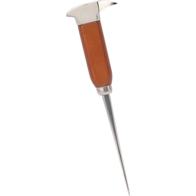 Pic à glace avec manche en bois, broyeur à glace en acier inoxydable, outil pour barman brown
