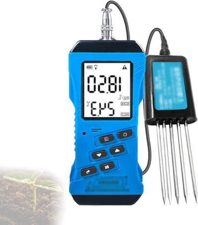 Digitale bodemtester - Bodemanalysator - Optimale plantengroei - 7-in-1 metingen - NPK pH vocht - Grijs