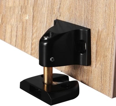 Deurstopper Vloer - Deurblokker Mechanisch - Voorkom Dichtslaan - Stil Gebruik - 8 x 6 x 6 cm - Zwart