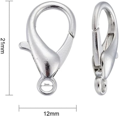 8 x Karabijnsluitingen - 21mm - Let op ( grote maat ) - Creativiteit - Decoratief - Tassen - Ketting - Sieradensluiting voor het maken van sieraden