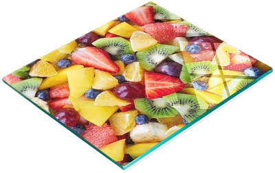 Decoratieve glazen serveerplank voor snacks en gesneden fruit, 60x52 cm