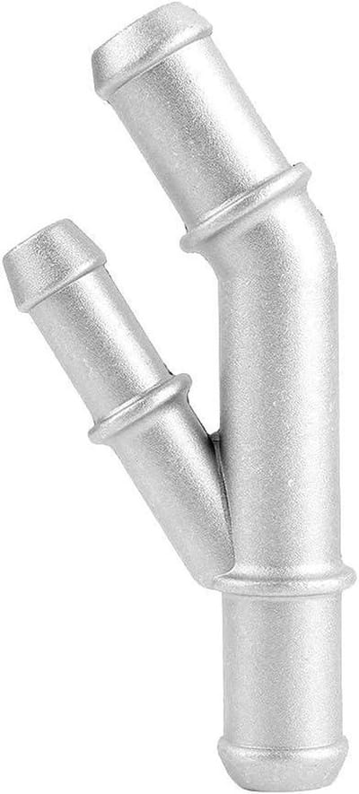 Koelmiddel Y-flens - Adapter koelslang - Motoronderhoud - Gegoten aluminium - OE 1J0121087E - Zilverkleurig