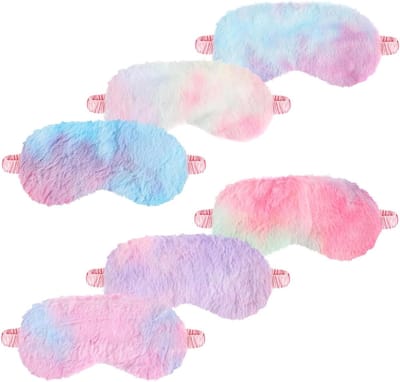 Allecta - Pluche Oogmaskers voor Kinderen en Volwassenen - Set van 6 - Comfortabel en Zacht