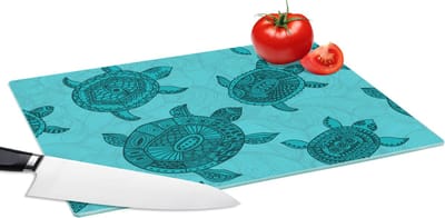 Glazen Snijplank - 39x28 - Schildpad - Patronen - Indonesië - Snijplanken Glas