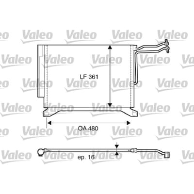 Condensator, airconditioning VALEO 817837