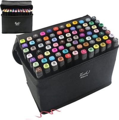 Touch® Markeerstiften - Dual-Tip Markers - Twinmarkers - Alcohol Markers - Kleurstiften - Stiften voor Volwassenen - Etui - 80 Stuks