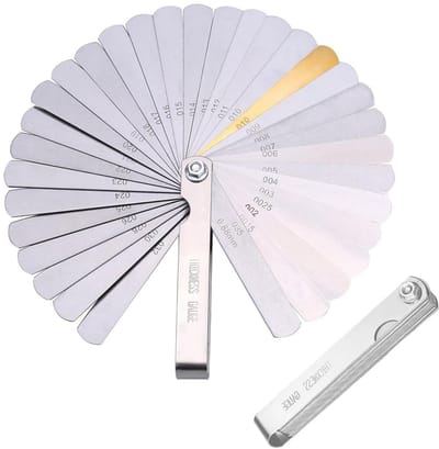Dailygoods- Voelmeter Nauwkeurig - 32 Voelersteken - Opvouwbaar - Roestvrij Staal - Meetgereedschap - Multifunctioneel - Dikte Meter