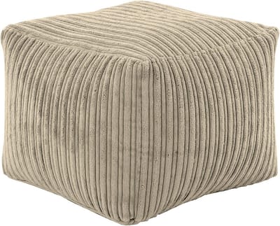 Ontspannen Voetenbankje Kubus Zitzak in Corduroy Stijl voor Woonkamer - Lichtgewicht en Comfortabel