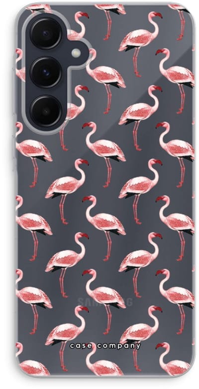 Case Company® - Hoesje geschikt voor Samsung Galaxy A55 hoesje - Flamingo - Soft Cover Telefoonhoesje - Bescherming aan alle Kanten en Schermrand