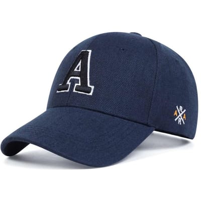 Een letter borduurwerk Een honkbalpet Lente Zomer Buiten Zonnehoed Dad Hat Katoenen Snapback Hoed Verstelbare Casual Pet black