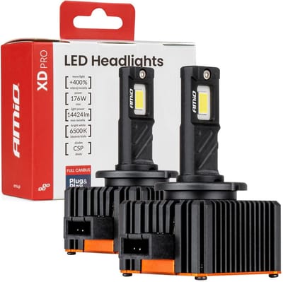 AMIO XD PRO D3S LED Koplampen Full Canbus 6500K Wit Licht - 14424LM 176W D3S Xenon Vervanging Plug and Play Krachtige Upgrade
