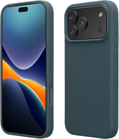 kwmobile telefoonhoesje geschikt voor Apple iPhone 17 Pro - Hoesje met siliconen coating - Smartphone case in leisteen