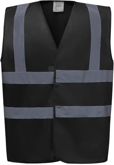 Yoko Signalisatievest met 2 Banden & Bretels YHVW100 - Black - S