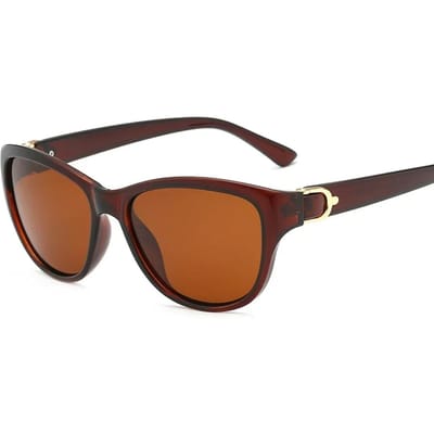 Mode femmes lunettes de soleil polarisées femmes lunettes de soleil classiques accessoires de lunettes brown