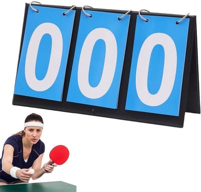 Digitale Sport Scorebord, Flip Scorebord voor Basketbal, Voetbal en Badminton, 3 Digitale Weergave, Ideaal voor Binnen- en Buitenspellen, 25 x 16 cm