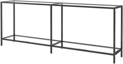 vidaXL Wandtafel 200x35x75,5 cm gehard glas transparant
