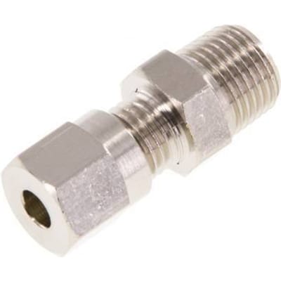 4LL & R1/8'' Vernikkeld Messing Rechte Snijringkoppeling buitendraad 100bar ISO 8434-1 [5 Stuks]