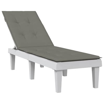 vidaXL - Terrasstoelkussen - (75+105) - x - 50 - x - 4 - cm - stof - gemêleerd - donkergrijs