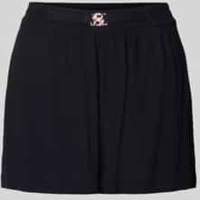 wide fit bermuda met logo-applicatie