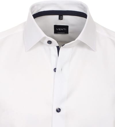 Venti Heren Overhemd Wit Modern Fit Katoen 134023600-000 Wit - XXL