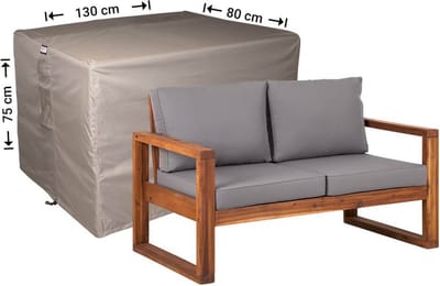 Raffles Covers Loungebank hoes - 130 x 80 H: 75 cm - RLB130straight - Waterdicht - Ademend - UV-bestendig - Elastisch rijgkoord - Beschermhoes tuinmeubelen