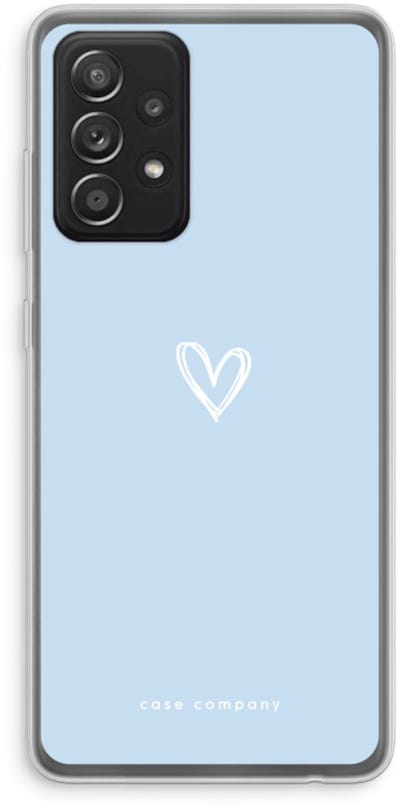Case Company® - Hoesje geschikt voor Samsung Galaxy A52s 5G hoesje - Klein Hart Blauw - Soft Cover Telefoonhoesje - Bescherming aan alle Kanten en Schermrand