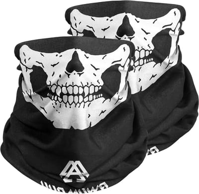 Motorfiets Totenkopf Masker - Multifunctionele Halloween Balaclava, Schedel Sjaal voor Bescherming tegen Wind en Kou - Hoofddoek en Nekgaiter in Zwart