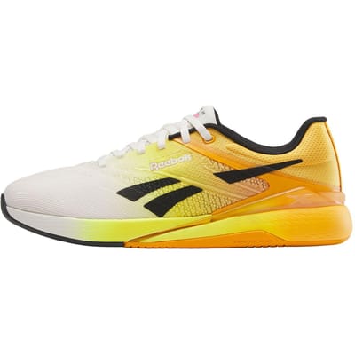 Reebok Nano X5 Krijt Zwart Elektrisch Amber Unisex Sneakers Geel 100209367 41 beige