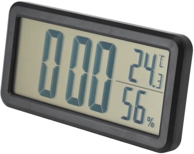 Digitale Wekker, Kleine LCD Wekker voor Slaapkamers met Snooze-modus, Temperatuur- en Vochtigheidsdetectie, Eenvoudig in Te Stellen, Draagbare Multifunctionele Hangende Digitale Klok