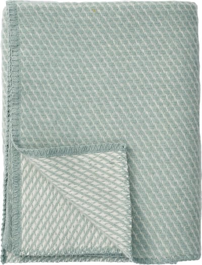 Klippan 100% eco-wollen wiegdeken - velvet licht blauw- warm-zacht-65x90cm