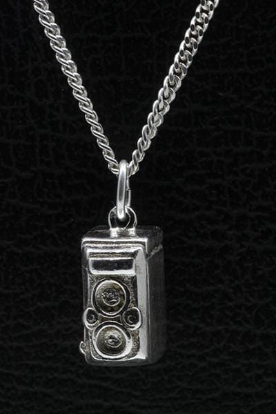 Zilveren Fotocamera ketting hanger - antiek