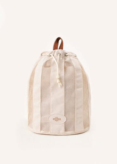 Mrs Ertha Beach Net Rugzak/Strandrugzak - 38x33x24cm - Vanilla