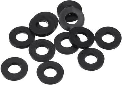 Rubber Flat Washers 12 stuks 8mm ID 16mm AD voor Waterleidingen en Slangen - Zwarte Sealing Ringen en Spacer voor Bevestigingsbouten