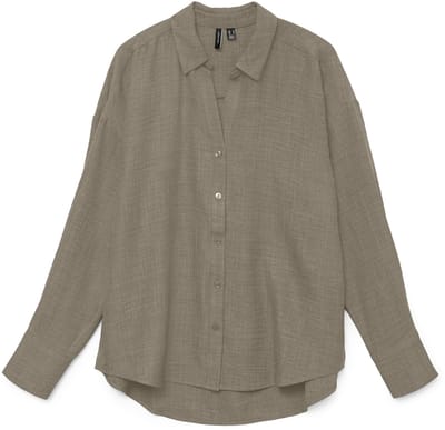 VERO MODA - VMMELANEY QUEENY LS SHIRT WVN NOOS - Dames - Blouses