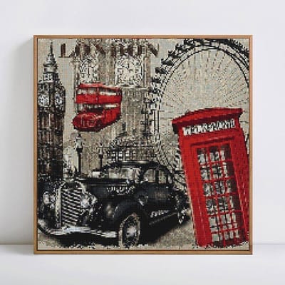 Diamant peinture voiture 5d bricolage arrivées diamant broderie pleine ronde dessin animé pierres photo 30x30CM gray