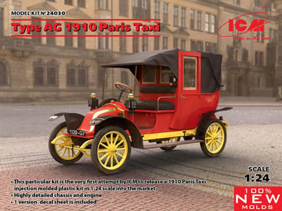 ICM Modelbouwpakket Militaire voertuigen - 24030 Type AG 1910 Paris Taxi Plastic - 1:24 - Modelbouw