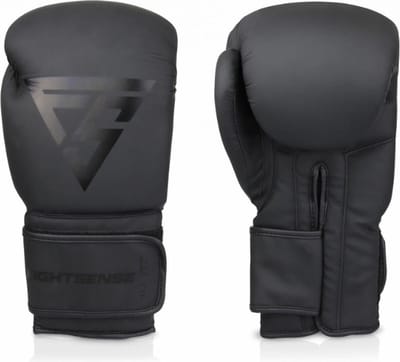 FightSense Eclipse Bokshandschoenen 8 oz – Mat Zwart – Voor Boksen & Kickboksen