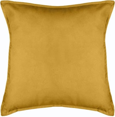 Atmosphera Bank/sierkussens huiskamer Sophia - 52 x 52 cm - Okergeel - polyester - met rits
