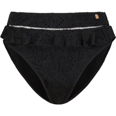 Beachlife - Maat 40 - Black Embroidery High Waist bikinibroekje