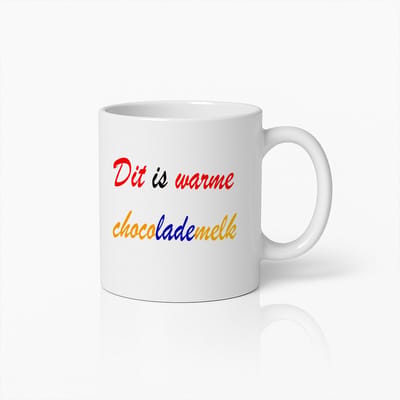 Mok voor Warme Chocolademelk – Kleurrijk Ontwerp voor Gezellige Momenten