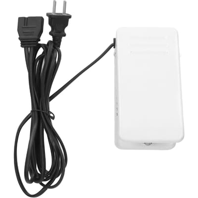 Naaimachine Voetpedaal 2.5A Roestvrij Staal Antislip Vervangend Voetpedaal voor Huishoudelijk Wit US PLUG black