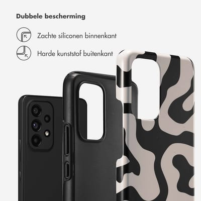 Selencia Hoesje - Geschikt voor Samsung Galaxy A53 - Backcover - Art Wave Black