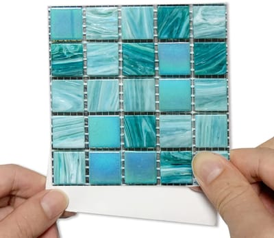 Dailygoods- Tegelstickers Set van 25 - 10 cm - Mozaïek Effect - Zelfklevend - Makkelijk te verwijderen - Geschikt voor Badkamer/Keuken - Muurstickers