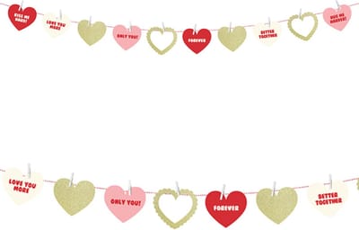 PartyDeco - DIY Slinger Snoephartjes (1.1 m) - Valentijnsdag versiering - Valentijnsdag cadeau - valentijnsdag