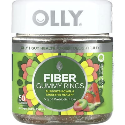 OLLY, vezel gummy ring, bessenmeloen, 50 gummies