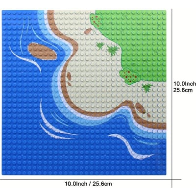 1 PC 32X32 points Île Prairies Briques de Construction Plaque de Base Ensemble Petites Particules Plage Longue Plage Désert Herbe Jouets pour Enfants green